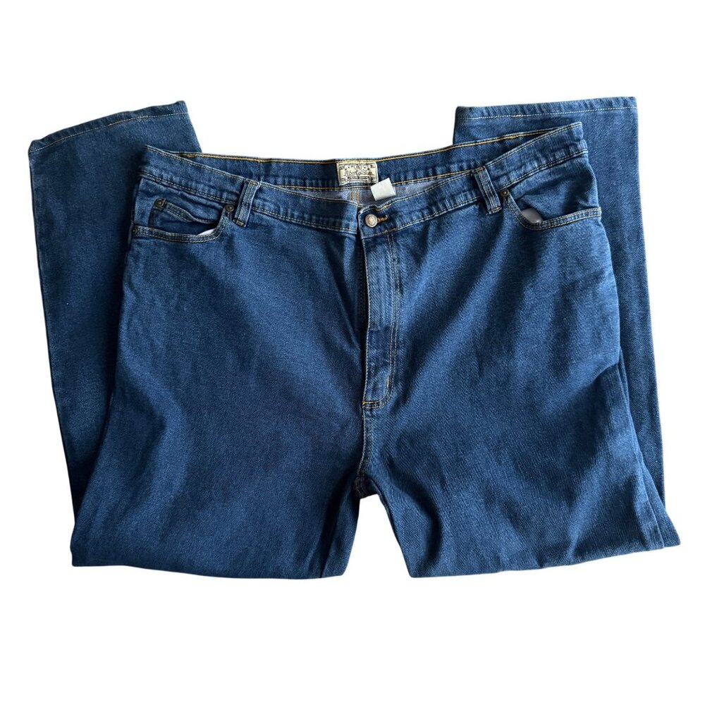 Liberty Blues Mens Relaxed Fit Jeans Size 46x38 Big Stretch Denim Blue